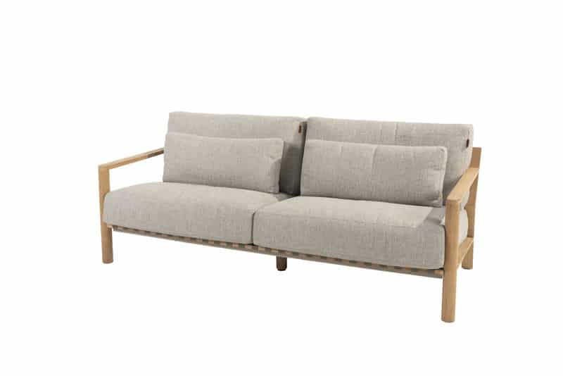 lucas 3 zits lounge bank teak incl. 6 kussens 208×93×88,5 cm 4so 4so