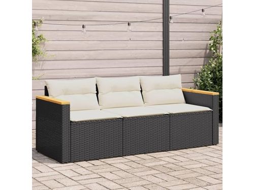Luxe 3-Zits Tuinbank van Poly Rattan met Comfortabele Kussens