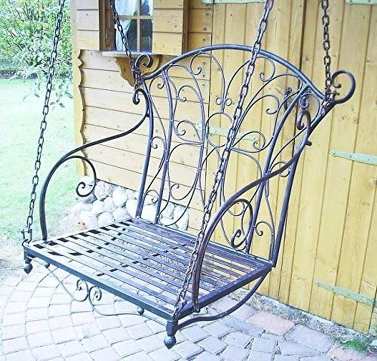 Luxe Hangstoel Schommelbank Tuinmeubel – Stabiele Metalen Schommelstoel