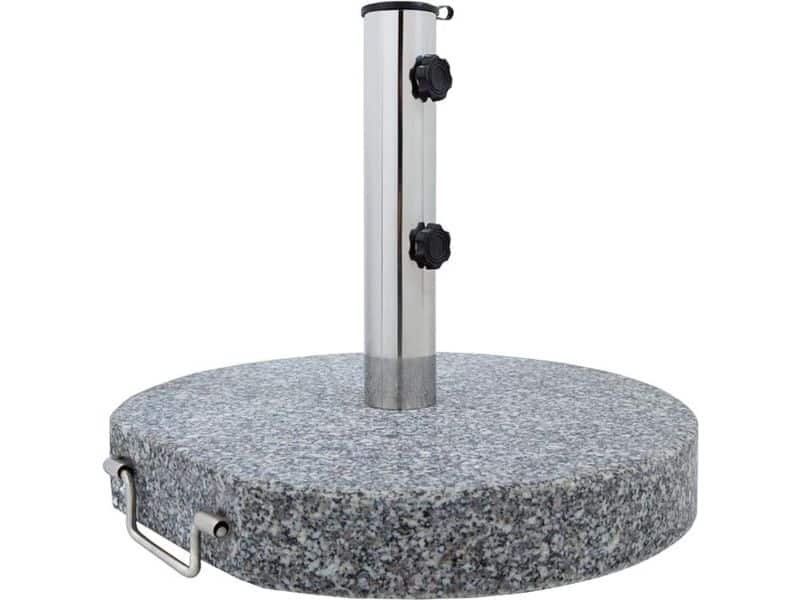 Luxe Parasolvoet op Wielen - Verrijdbaar - Hoogwaardige Gepolijst Graniet