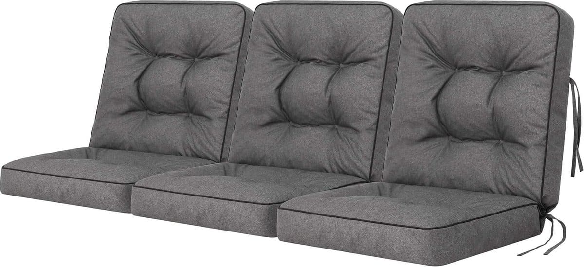 luxe zit en rugkussen voor tuinbank of schommelbank