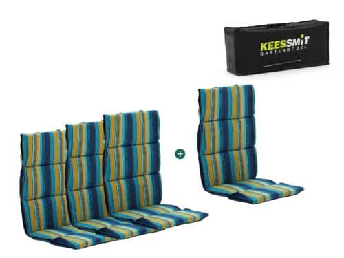 Madison Fiber hoog tuinkussen set van 4 - Laagste prijsgarantie!