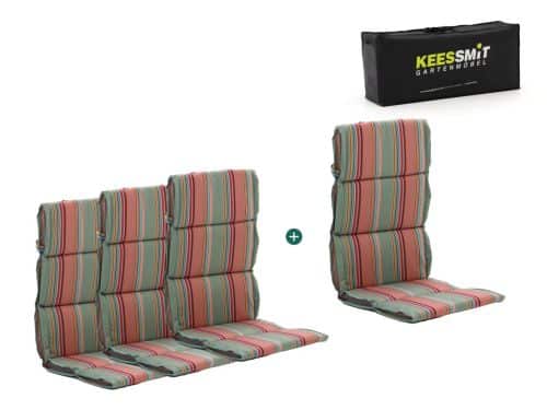 Madison Fiber hoog tuinkussen set van 4 - Laagste prijsgarantie!