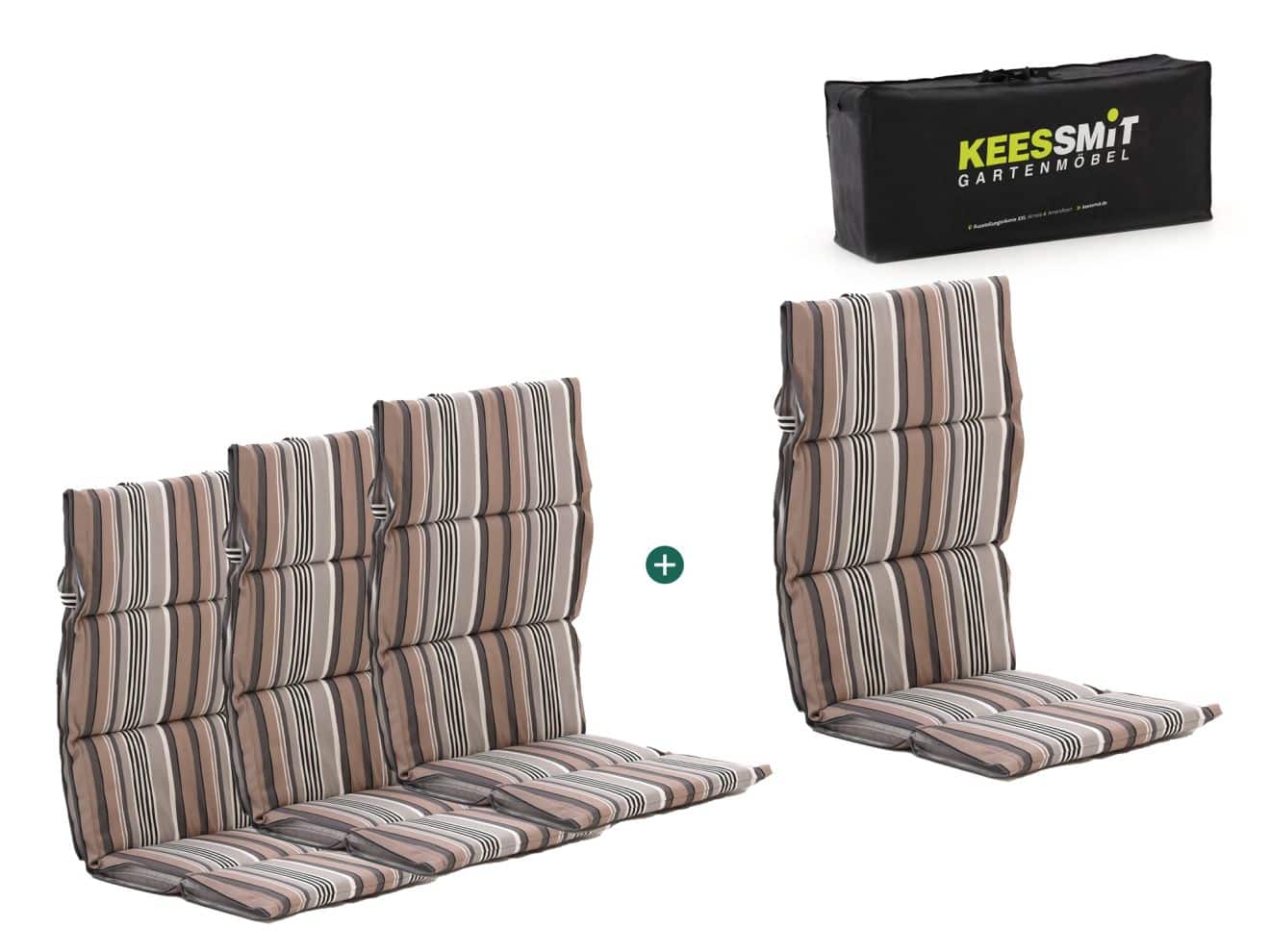 madison fiber hoog tuinkussen set van 4 laagste prijsgarantie!