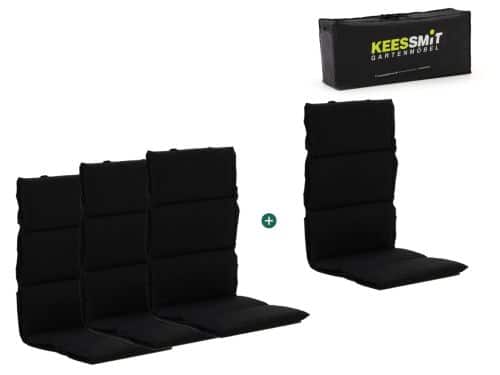 Madison Fiber hoog tuinkussen set van 4 - Laagste prijsgarantie!