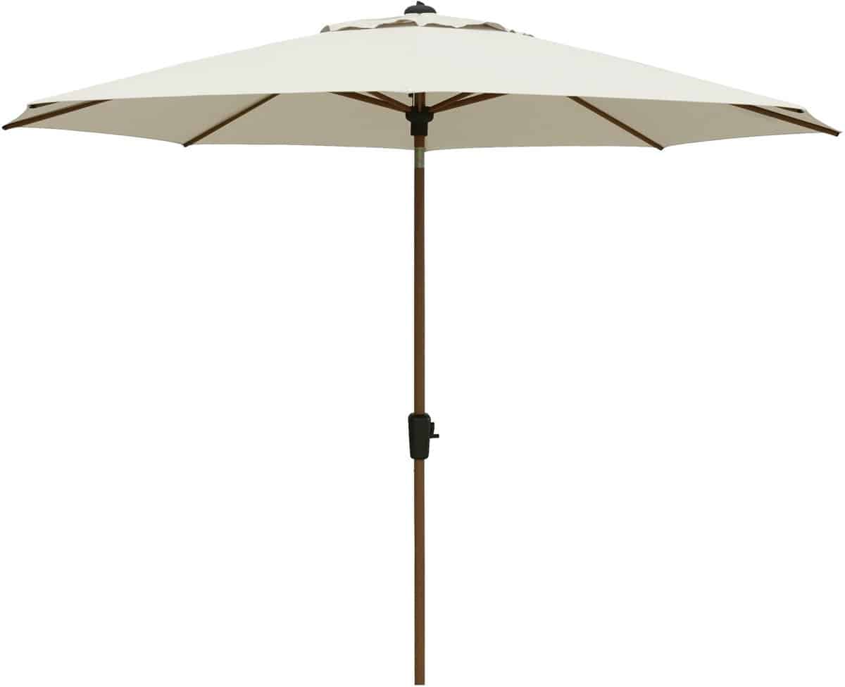 madison lissabon stokparasol Ø300 cm automatisch mellow champagne olefin