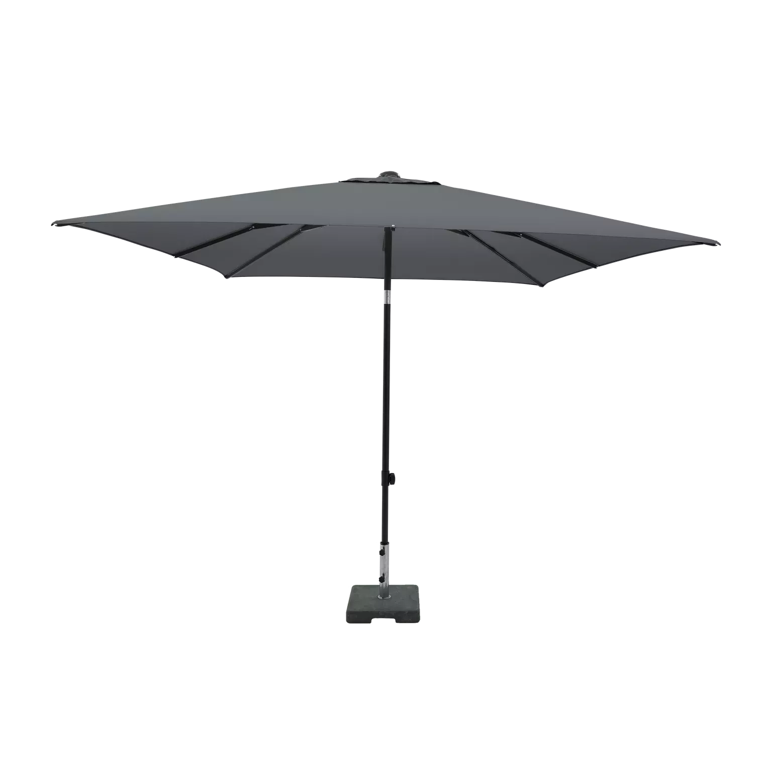 madison parasol corsica push up rechthoek 200x250cm grijs