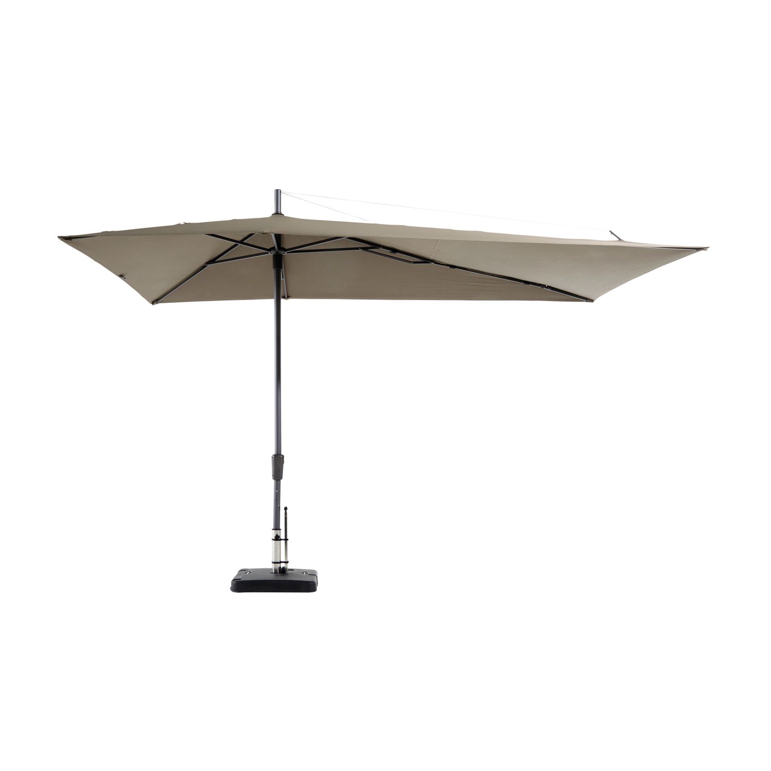 madison parasol topline asymmetric sideway taupe 220x360cm