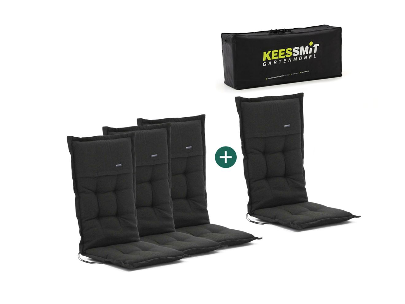 madison tuinkussen set van 4 hoge rug laagste prijsgarantie!