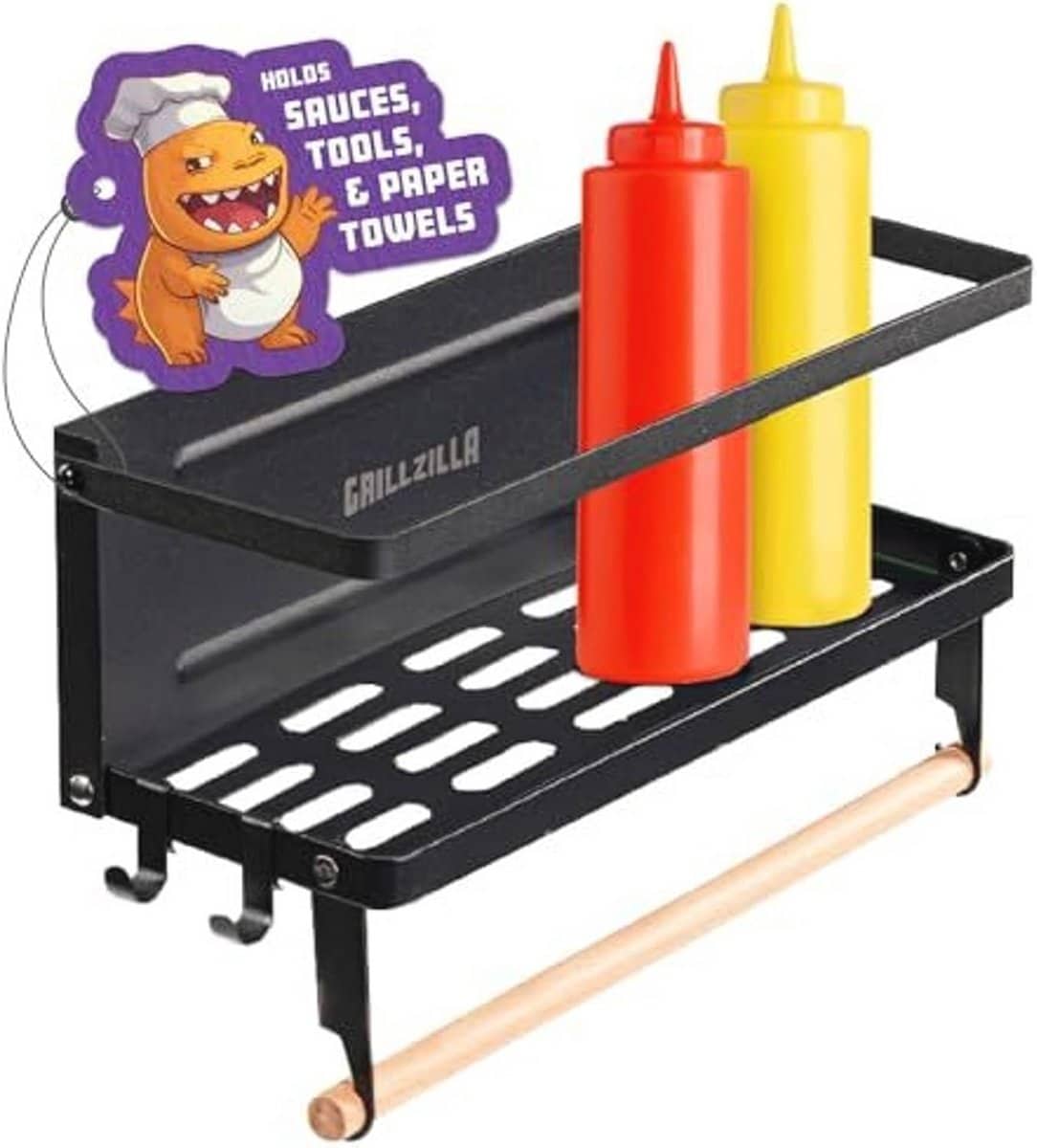 magnetische bbq caddy grillgereedschap organizer en plankhouder voor gas