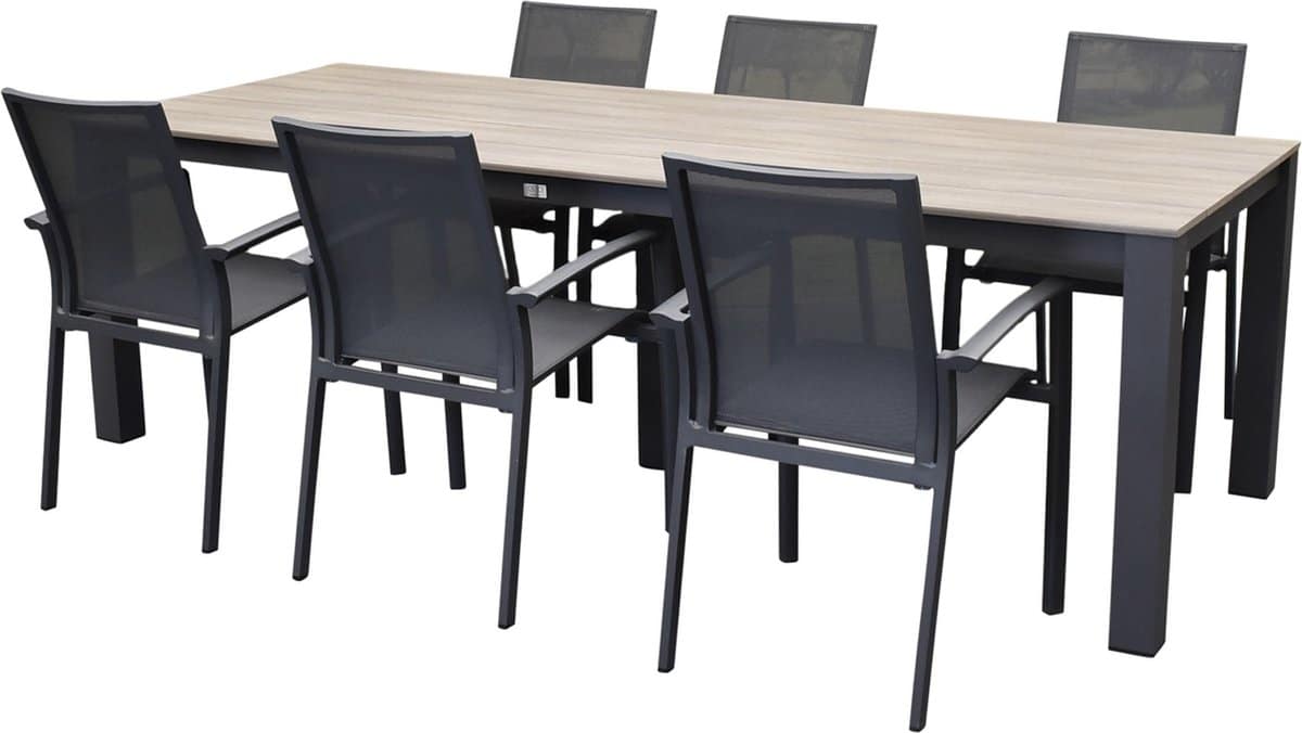 malaga sydney dining tuinset 240x92xh74 cm 7 delig polywood