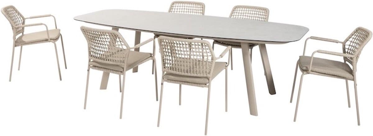 manolo barista dining tuinset 240x103xh75 cm 7 delig latte taste