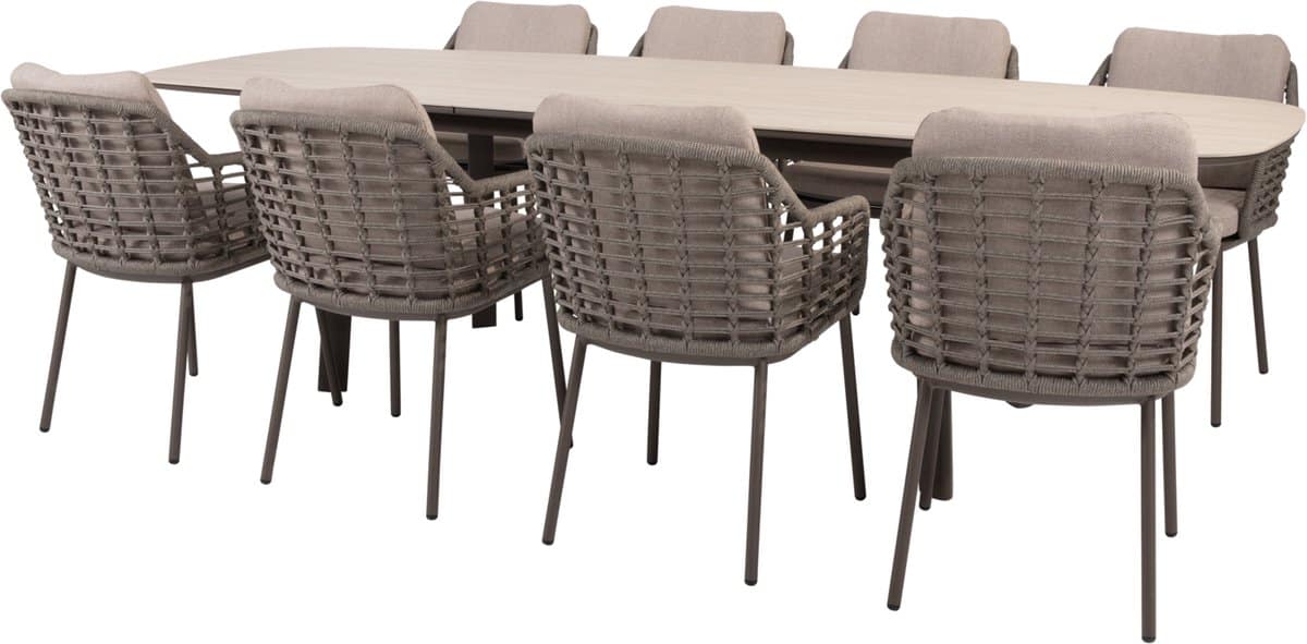 manolo puglia dining tuinset 230 290x100xh75 cm 9 delig uitschuifbaar keramiek