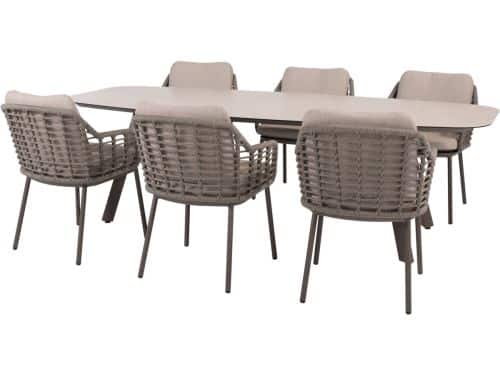 Manolo Puglia dining tuinset 240x103xH75 cm 7 delig keramiek terre