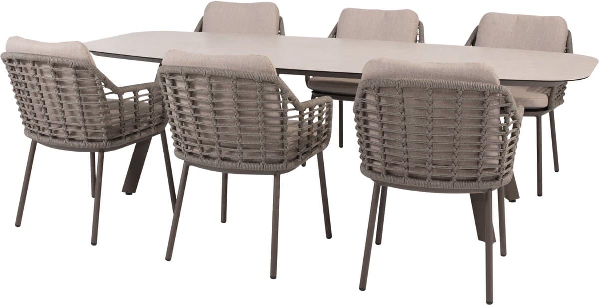 manolo puglia dining tuinset 240x103xh75 cm 7 delig keramiek terre