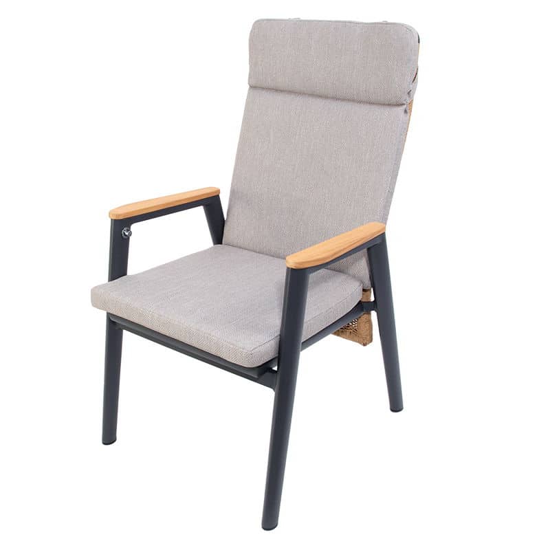 masonville verstelbare dining stoel midnight grey natural brown oosterik home oosterik home