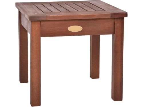 Massief Houten Bijzettafel Donkerbruin 40 cm - Tuin- en Balkontafel