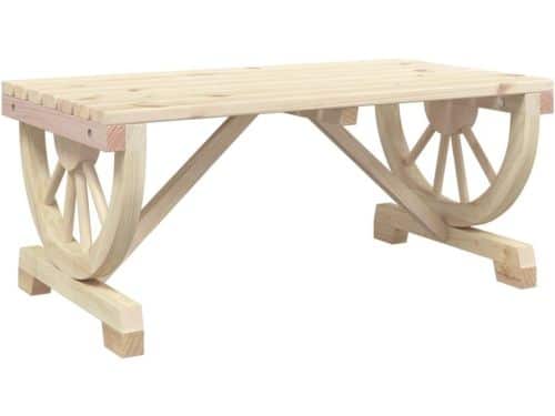 Massief Houten Tuinmeubel - Rechthoekige Bijzettafel voor Buiten - 90x50x40