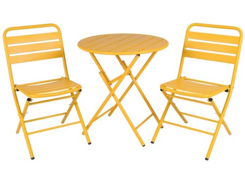 MaximaVida inklapbare ronde bistroset Max okergeel 70 cm