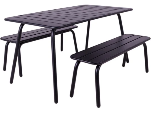 MaximaVida metalen picknickset Max 150 cm zwart - 3-delig