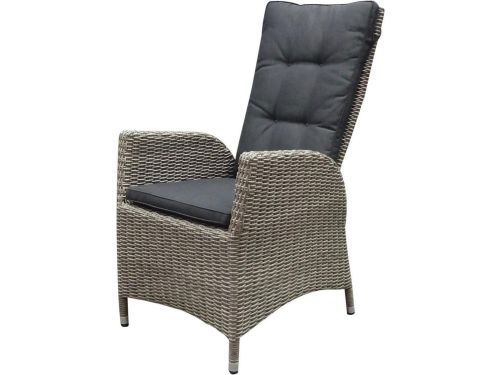 Menorca dining tuinstoel verstelbaar grijs wicker