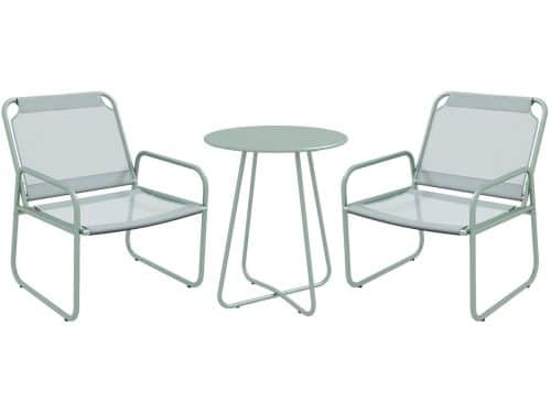 Merax 3-Delige Bistroset Balkon & Tuin - 2 Mesh Tuinstoelen