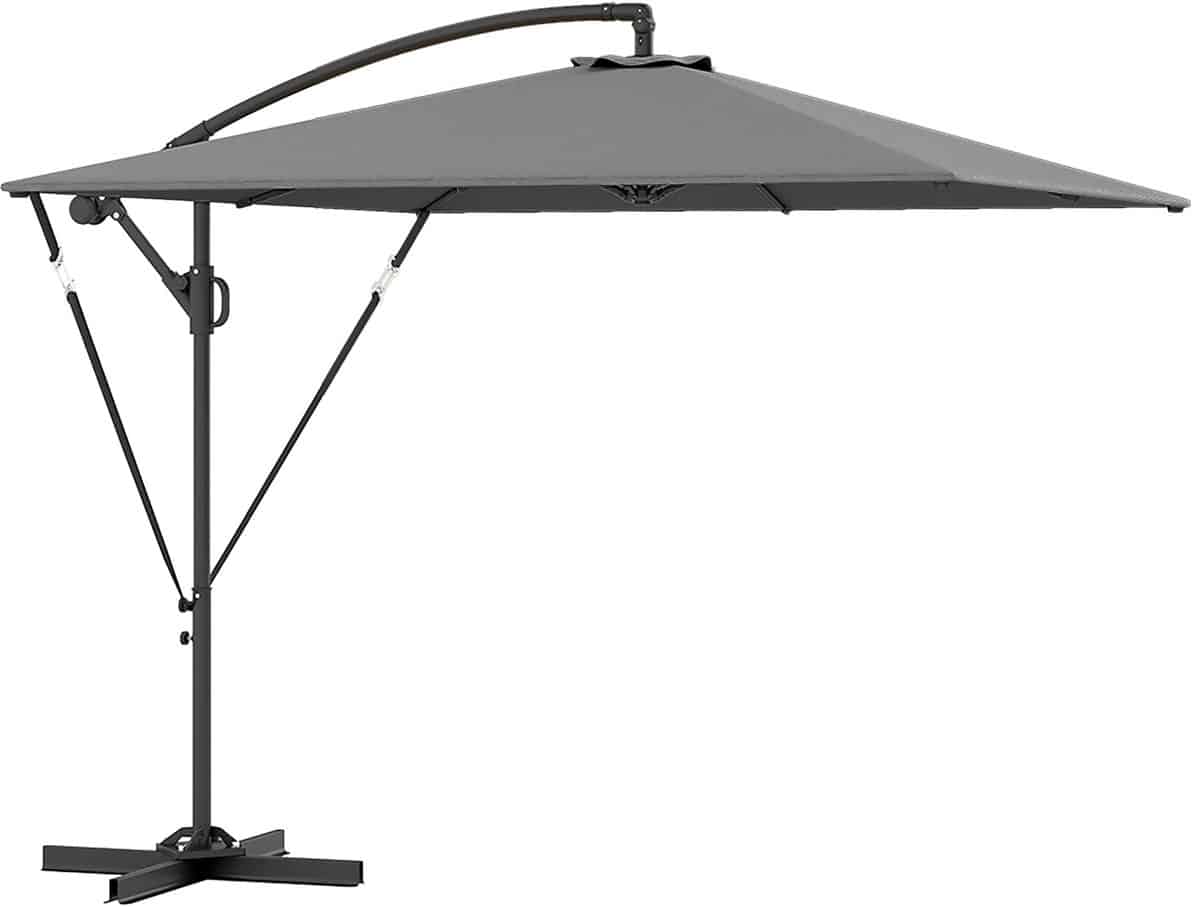 merax ampelschirm Ø260 cm zweefparasol uv bescherming 50+