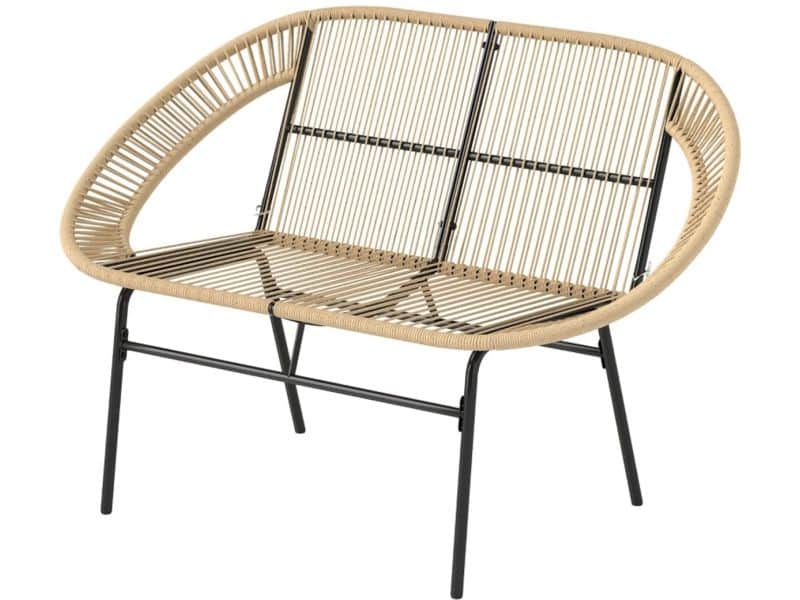 Merax Tuinbank 2-Zits - Acapulco Stijl - Stalen Frame Met