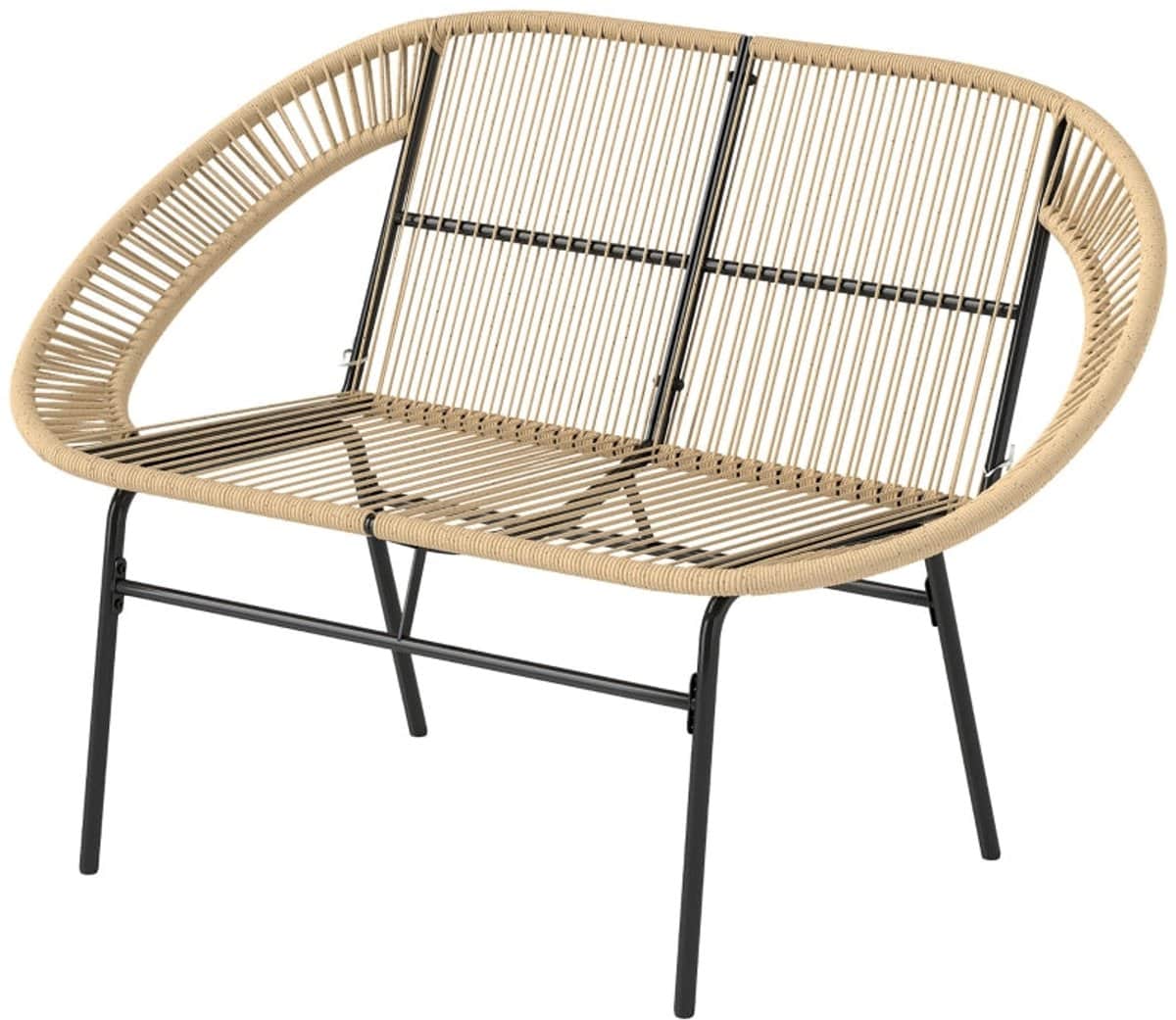 merax tuinbank 2 zits acapulco stijl stalen frame met