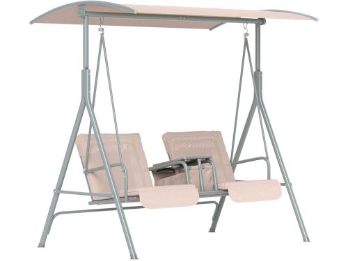 Merax Tuinschommel 2 Zits Met Zonnedak - Schommelbank Met Bekerhouder