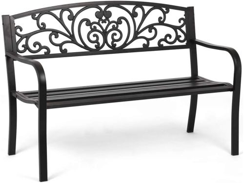 Metalen Tuinbank - Buitenbank Parkbank - Terras Zomer - Gepoedercoat