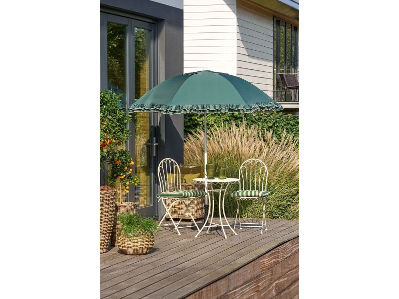 Mica Decorations Kantelbare Parasol met Ruches - Stokparasol 238 x