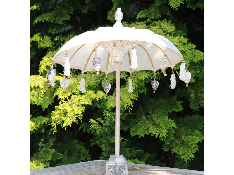Migo Styling - Tafelparasol - Creme - Betonvoetje - Bali