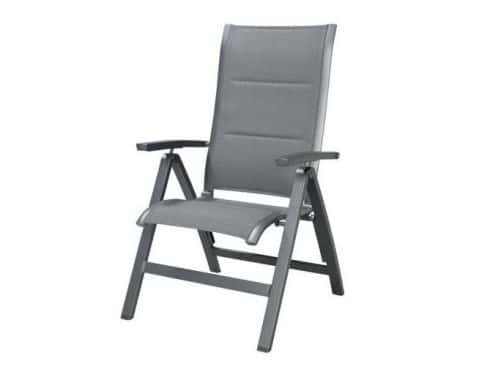 Milaan standenstoel verstelbaar aluminium antraciet