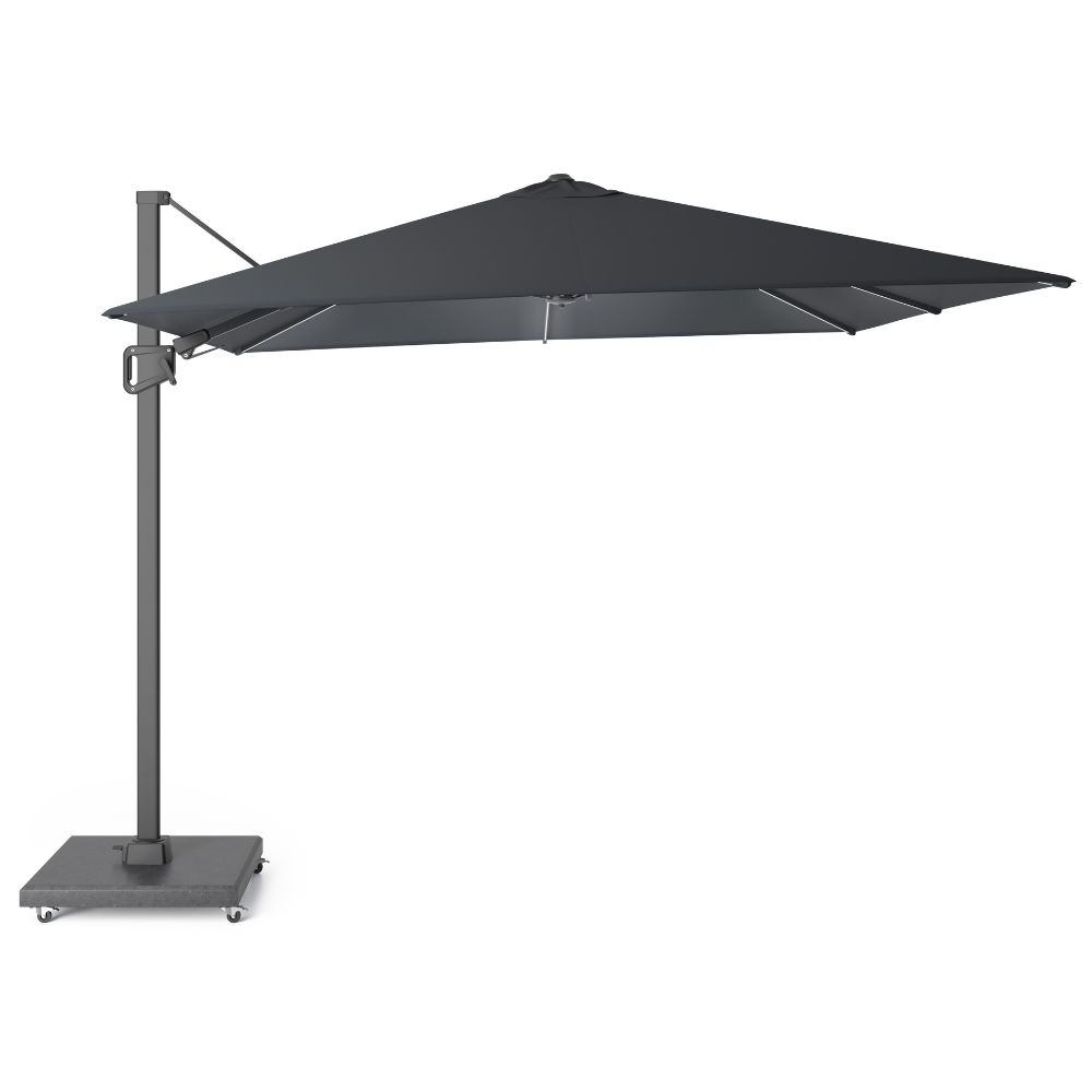 milano t² zweefparasol inclusief led | 300x300cm | antraciet