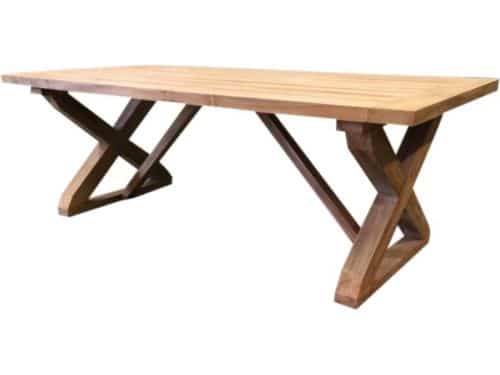 Minerva dining tuintafel 260x100XH77 cm teak geschoord