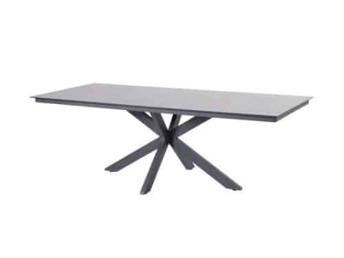 Minerva tafelframe Antracite met tafelblad Ceramic Terrazzo 220 x 95 cm 4SO - 4so