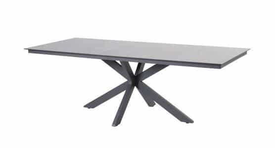 minerva tafelframe antracite met tafelblad ceramic terrazzo 220 x 95 cm 4so 4so