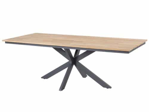 Minerva Tafelframe Antracite Met Tafelblad Teak 220 x 95 cm 4SO - 4so