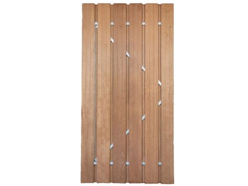 Minimale besteding! Hardhouten deur met verstelbaar stalen frame 100x180 cm Betonschutting Constructie Gardenlux - Gardenlux