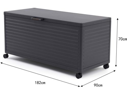 MIRADOR 182 Opbergbox 1177 Liter Aluminium Antraciet groot opslagvermogen Tuin