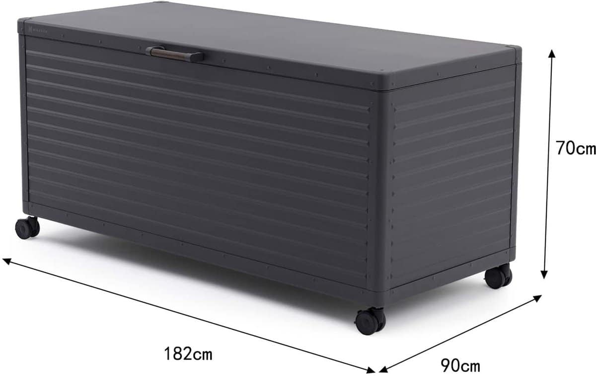 mirador 182 opbergbox 1177 liter aluminium antraciet groot opslagvermogen tuin