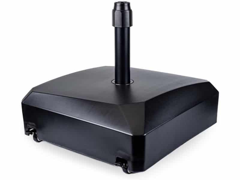 MKSS® Parasolvoet op Wielen - Verrijdbaar - Weerbestendig - Zwart