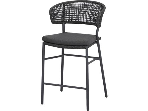 Modena barstoel antraciet rope aluminium stapelbaar