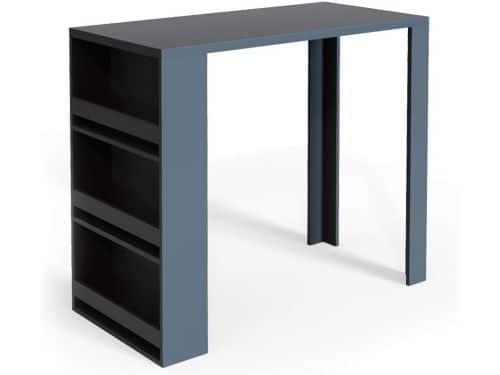 Moderne bartafel met opbergrek - Antraciet - 57 x 117