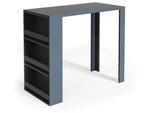 Moderne bartafel met opbergrek - Antraciet - 57 x 117