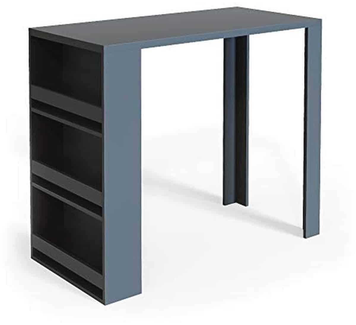 moderne bartafel met opbergrek antraciet 57 x 117