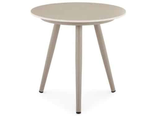 Moderne Bijzettafel met Rond Tafelblad van Sintersteen en Aluminium Frame