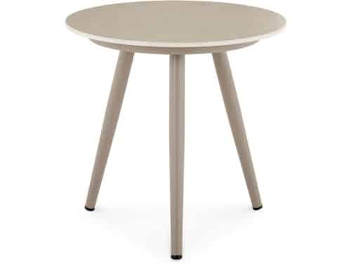 Moderne Bijzettafel met Rond Tafelblad van Sintersteen en Aluminium Frame