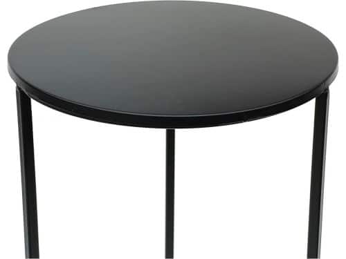 Moderne bloemenkruk zwart rond 50-70 cm - bloemenstandaard, bijzettafel voor